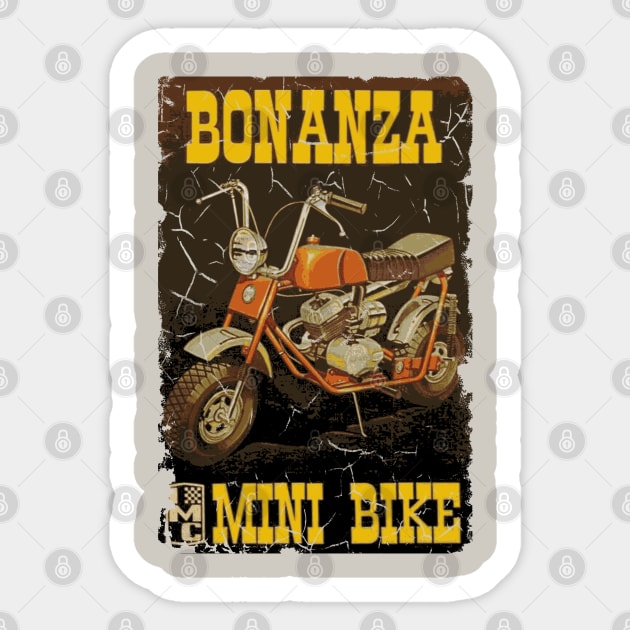 Bonanza Mini Bike Sticker by Midcenturydave